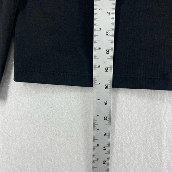 Pendleton T-Shirt Women's Sz M Black Plain Classic Turtleneck Pullover - Picture 5 of 11